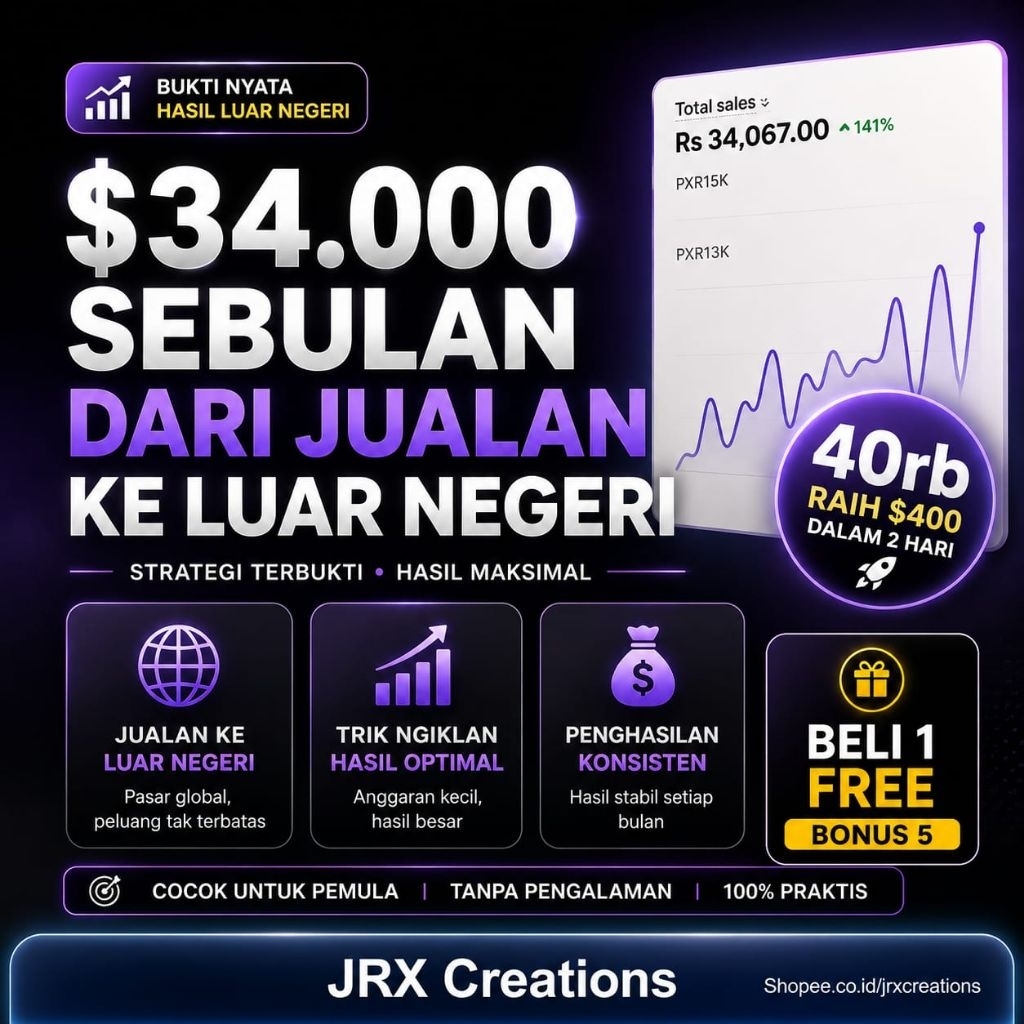 DROPSHIP INTERNASIONAL | JUALAN  ONLINE KE LUAR NEGERI | Trik penjualan $100 cuma ngiklan Rp40 ribu