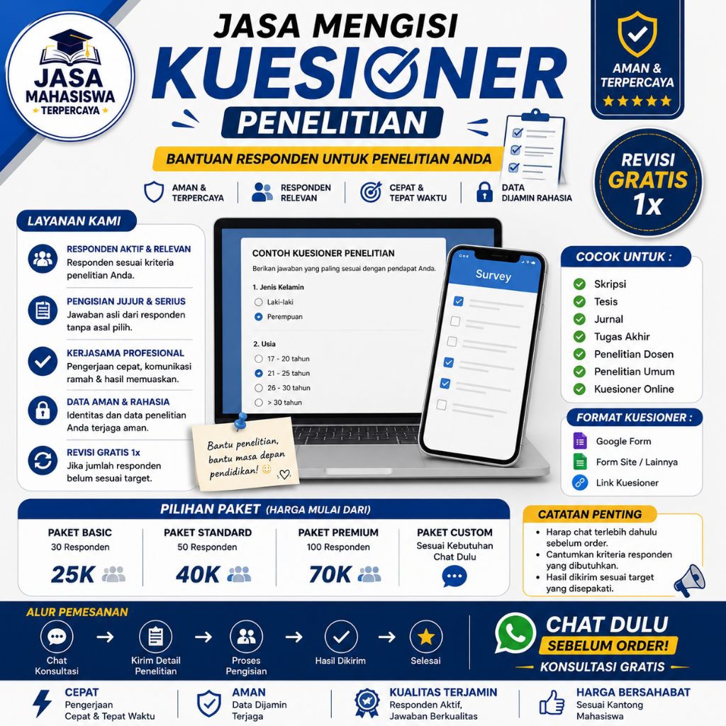 Jasa Mengisi Kuesioner Penelitian