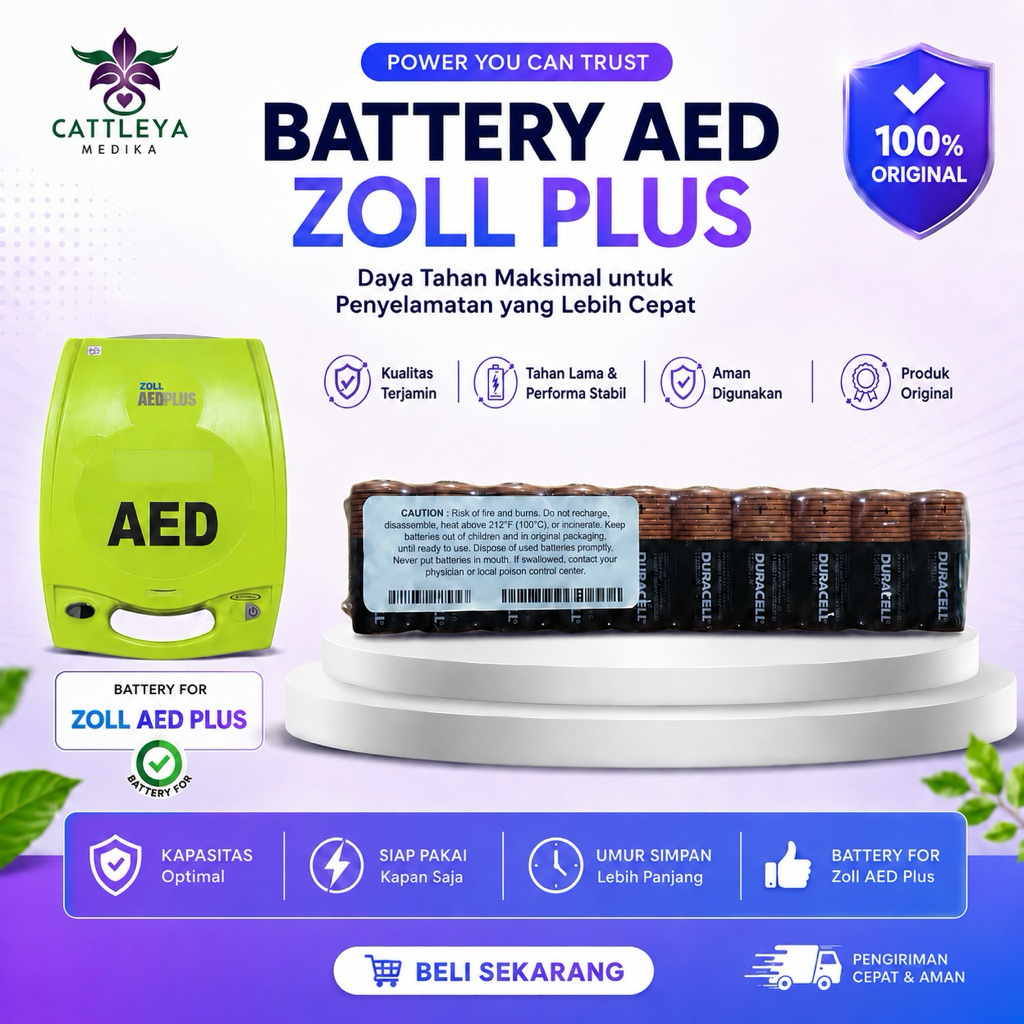 Batre Duracell 123 / Battery Aed Zoll Plus / Aed Baterai Zoll Plus