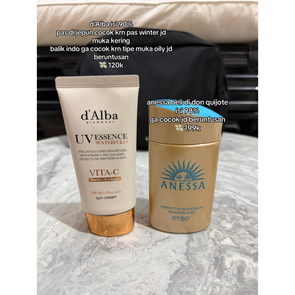 preloved sunscreen d’alba