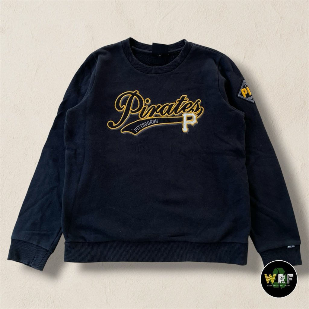Crewneck MLB Pirates Hitam size M