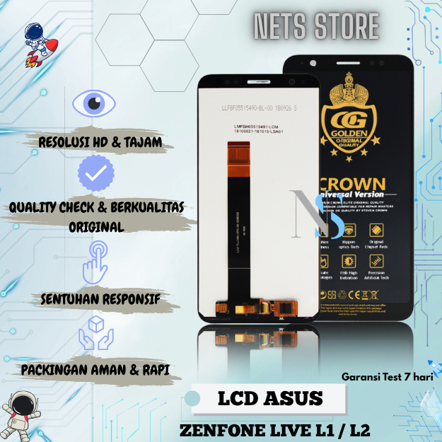 LCD ASUS ZENFONE LIVE L1 / TOUCHSCREEN ASUS LIVE L1 / L2 X00RD ZA550KL ORIGINAL FULLSET COMPLETE