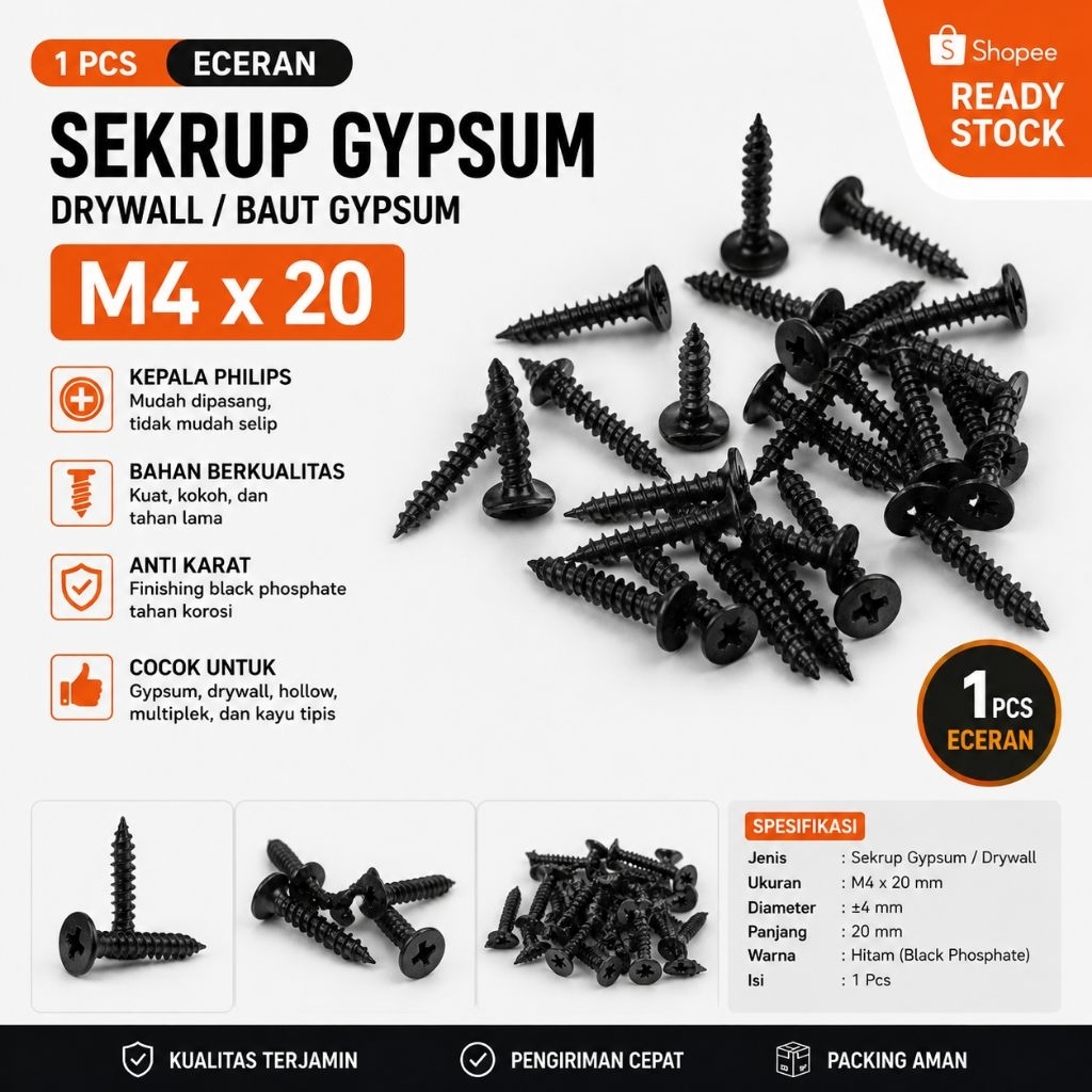 SEKRUP SPEAKER SOUND  GYPSUM / BAUT SPEAKER SOUND DRYWALL M4X20 Dijual Eceran, BAUT SUB SEKRUP SUB, 