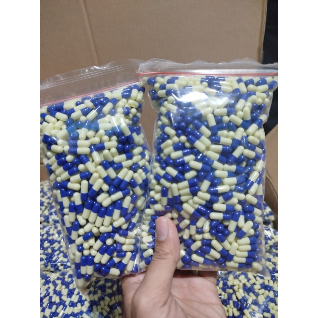 cangkang kapsul kosong No 4 LBlue evory isi 1000pc