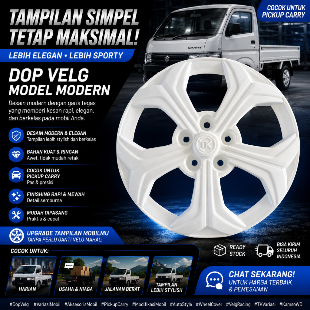WILDOP PLASTIK MERK HYUNDAI RING 17 HARGA BIJI/ SET TANPA LIST PENGAMAN
