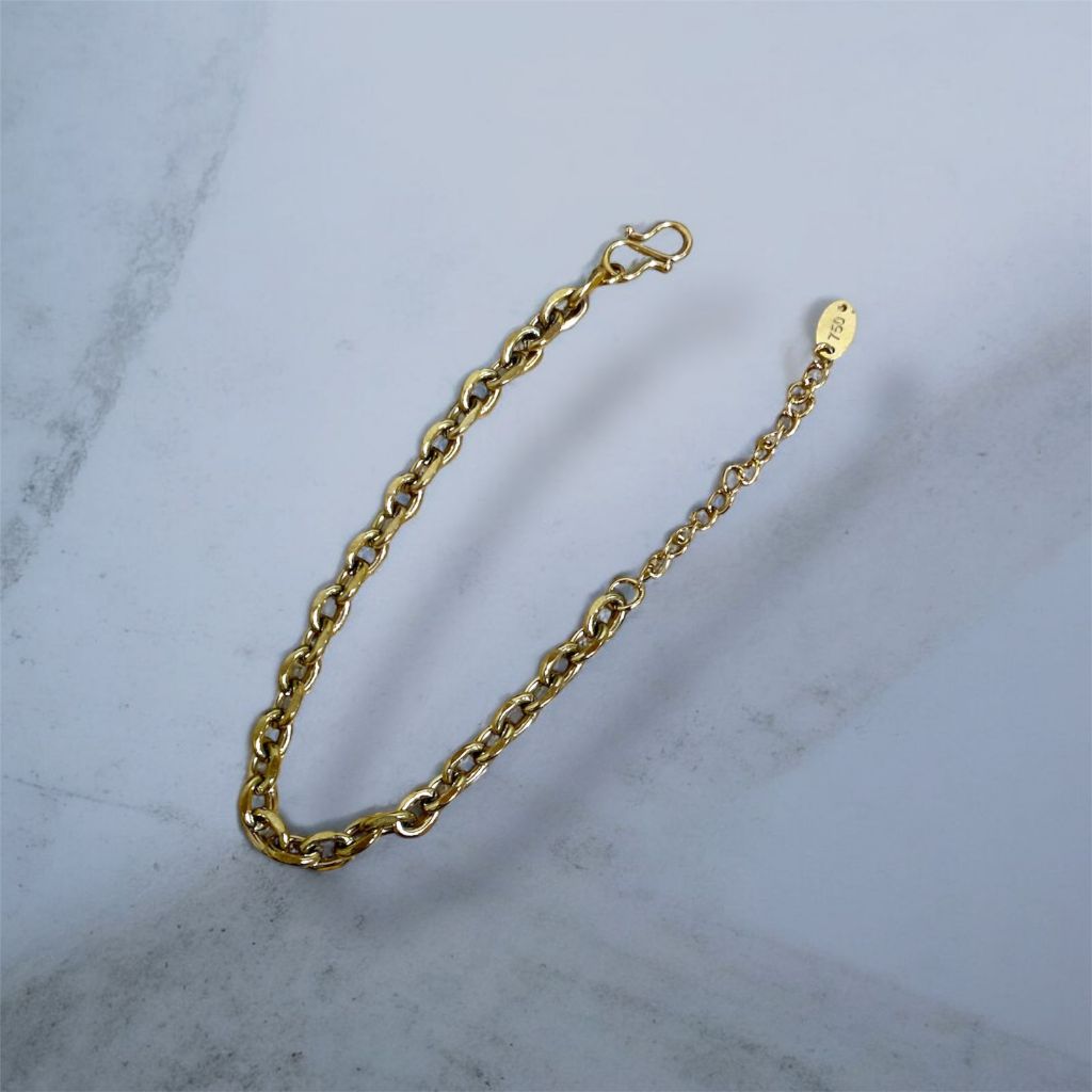 Lobster 750 - Gelang Polos Nori Jumbo Titanium /Titanium Anti Karat / Gelang Wanita / Gelang Titaniu