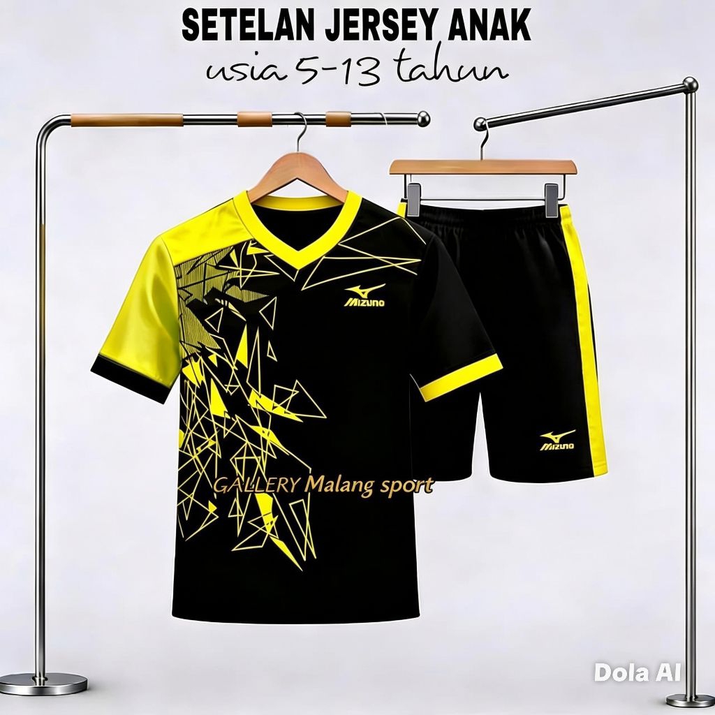 Terbaru stelan jersy bola anak bola futsal voli SSB junior putra putri seet baju celana