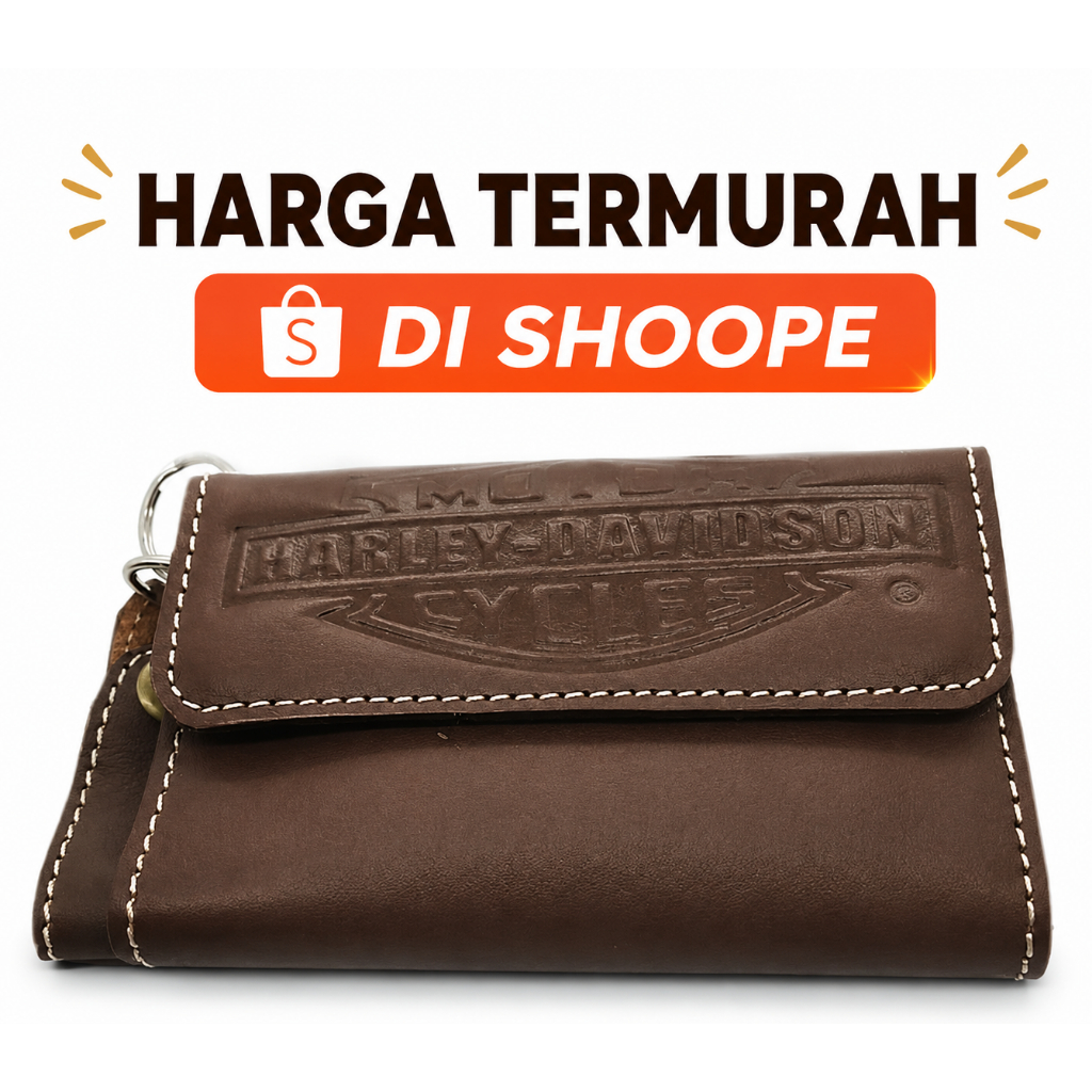 Dompet Kulit Pria HARLEY DAVIDSON Original Full Kulit Asli Bisa COD