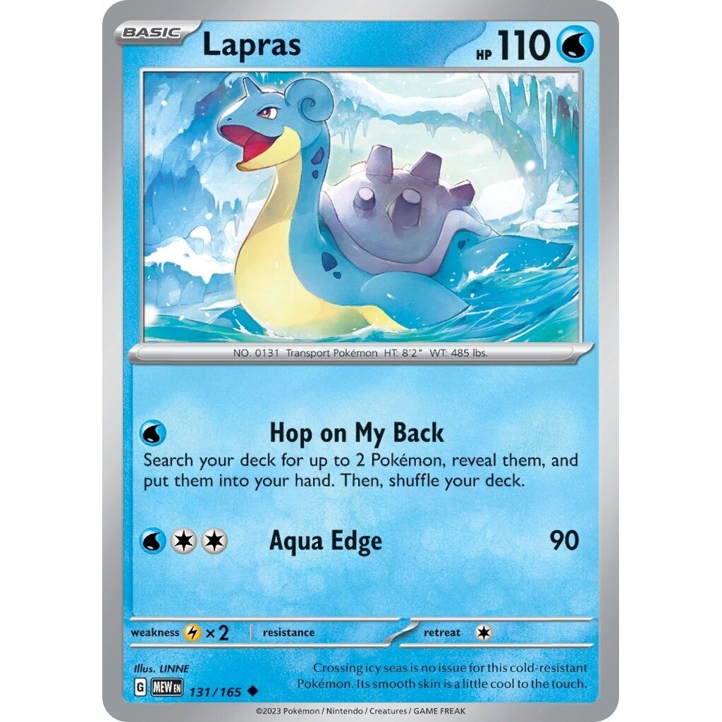 Tcg Pokemon Lapras Mew 151