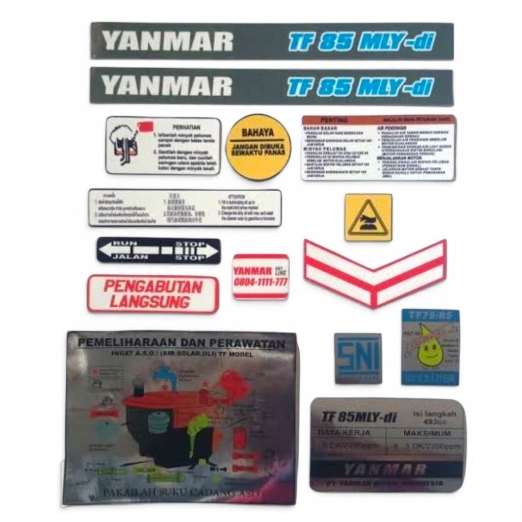 TF85 STICKER STIKER MESIN DIESEL YANMAR TF 85