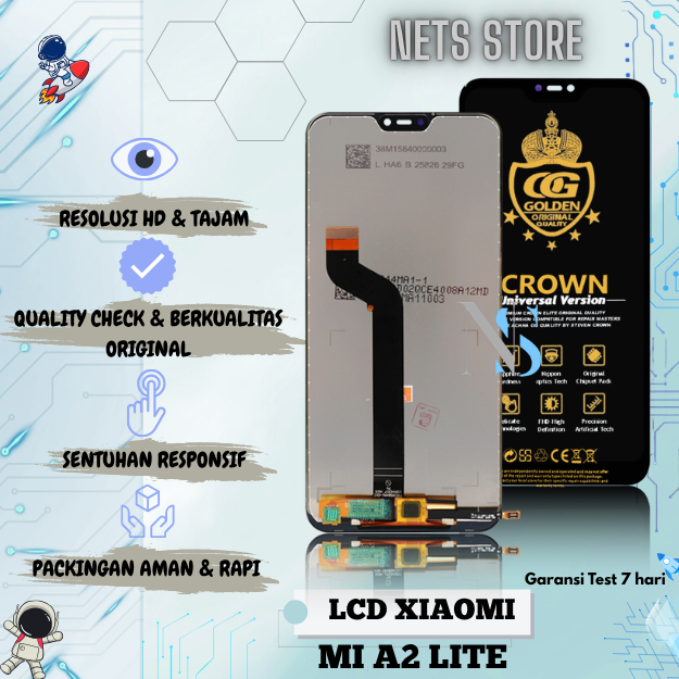 LCD XIAOMI REDMI 6 PRO / TOUCHSCREEN REDMI 6 PRO / MI A2 LITE ORIGINAL FULLSET COMPLETE