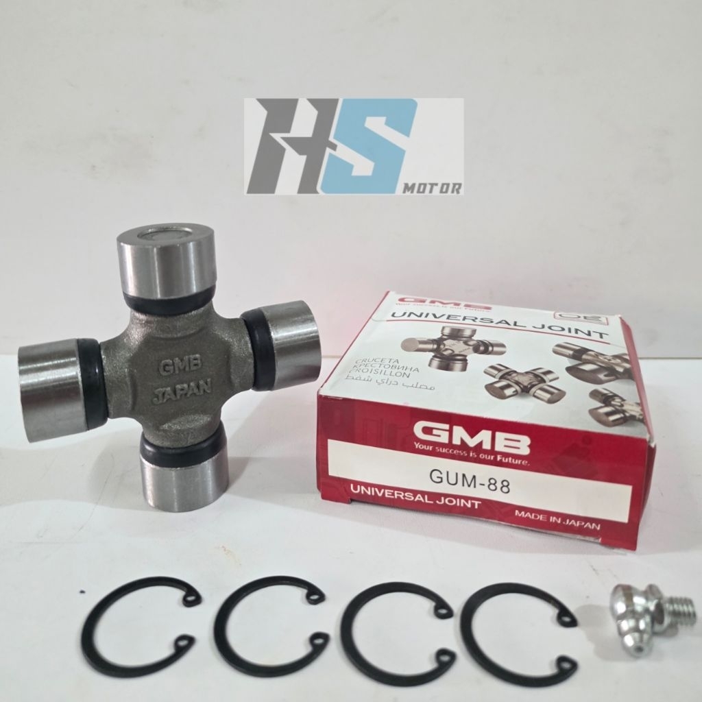 UNIVERSAL CROSS JOINT KOPEL 25 x 76.5 SIMPANG EMPAT DEPAN BELAKANG MOBIL MITSUBISHI L300 DIESEL L038