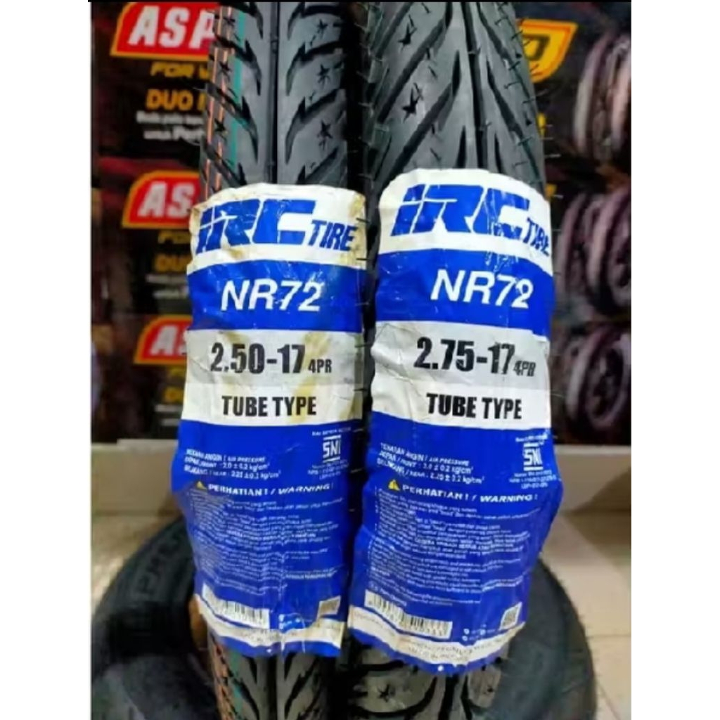 Sepasang ban luar ring 17/bebek merk IRC ukuran 80/90-17 + 70/90-17