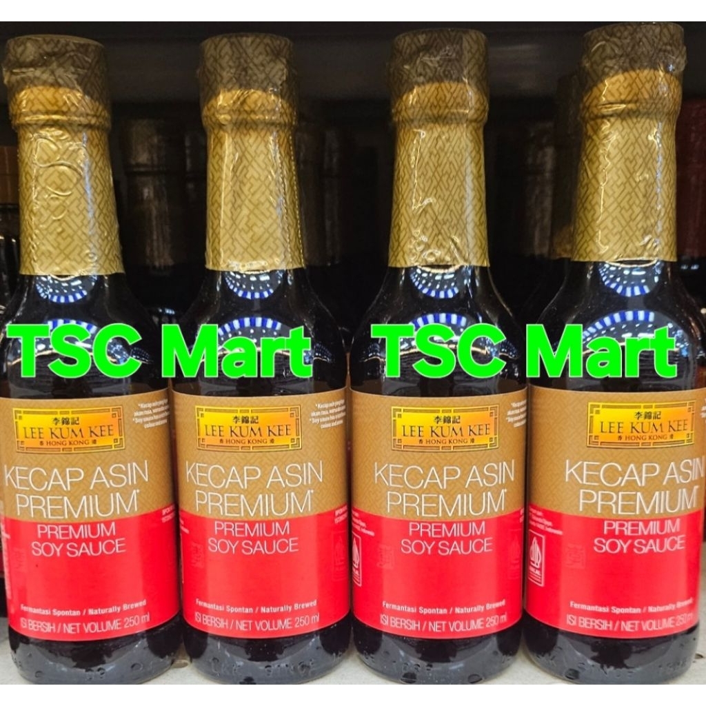 Lee Kum Kee 500ml soy sauce bottles, featuring both Dark Soy Sauce and Premium Soy Sauce & 250ML  Pr