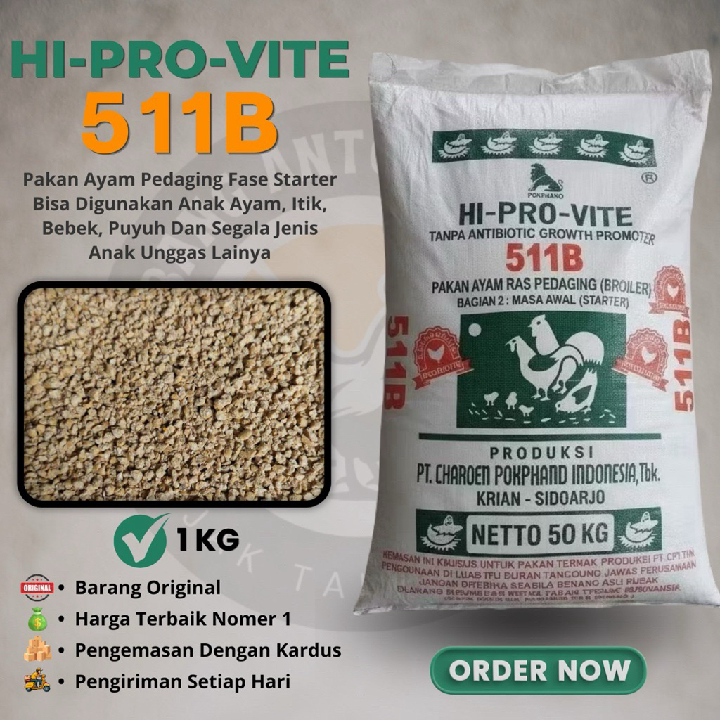 500gr Voer Pakan Ayam 511B POKPHAN Berkualitas Premium