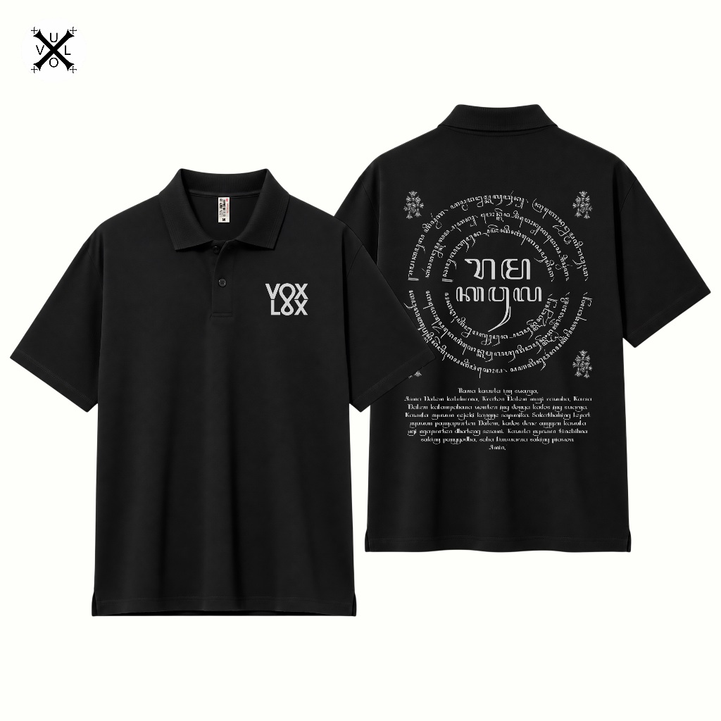 Polo Shirt Doa Bapa Kami Bahasa Jawa - Regular Fit Unisex, Cotton Combed 24s 200+GSM