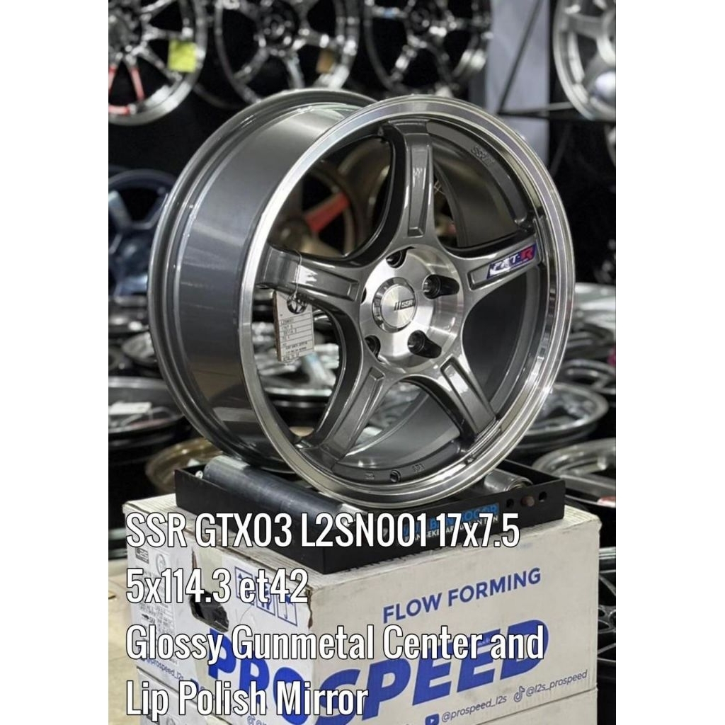 VELG SSR GTX RING 17 LEBAR 7.5 ET 42 PCD 5X114 GMLP