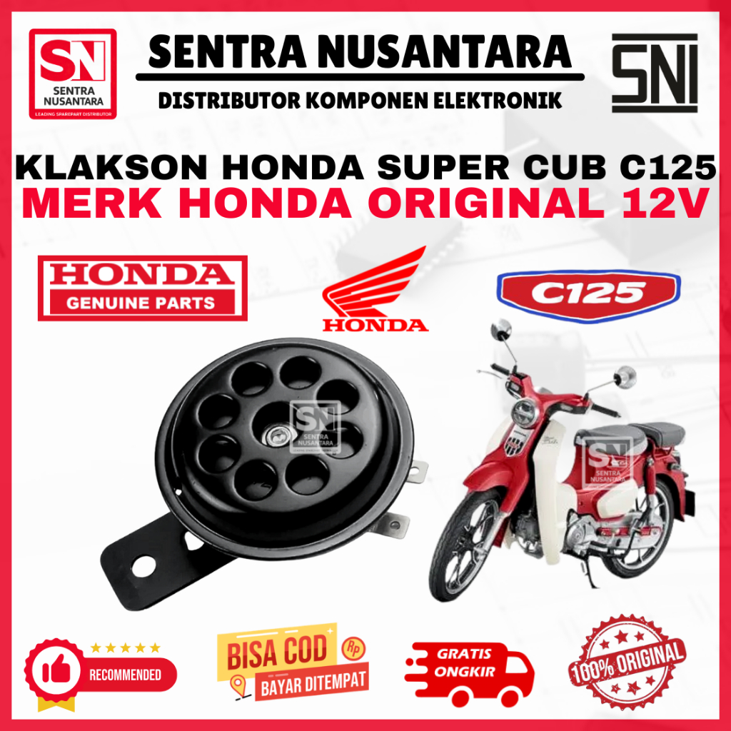 Klakson HONDA Super CUB C125 ORIGINAL MERK HONDA RESMI | Klakson Motor HONDA Super CUB C125 MEREK HO