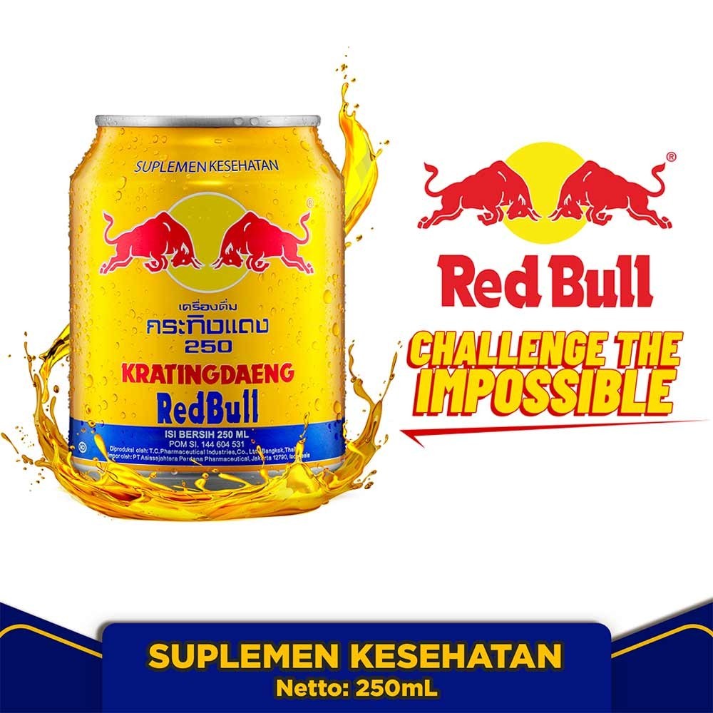 Kratingdaeng Redbull Kaleng 250ml Kratingdaeng Red Bull Gold Can 250 ml