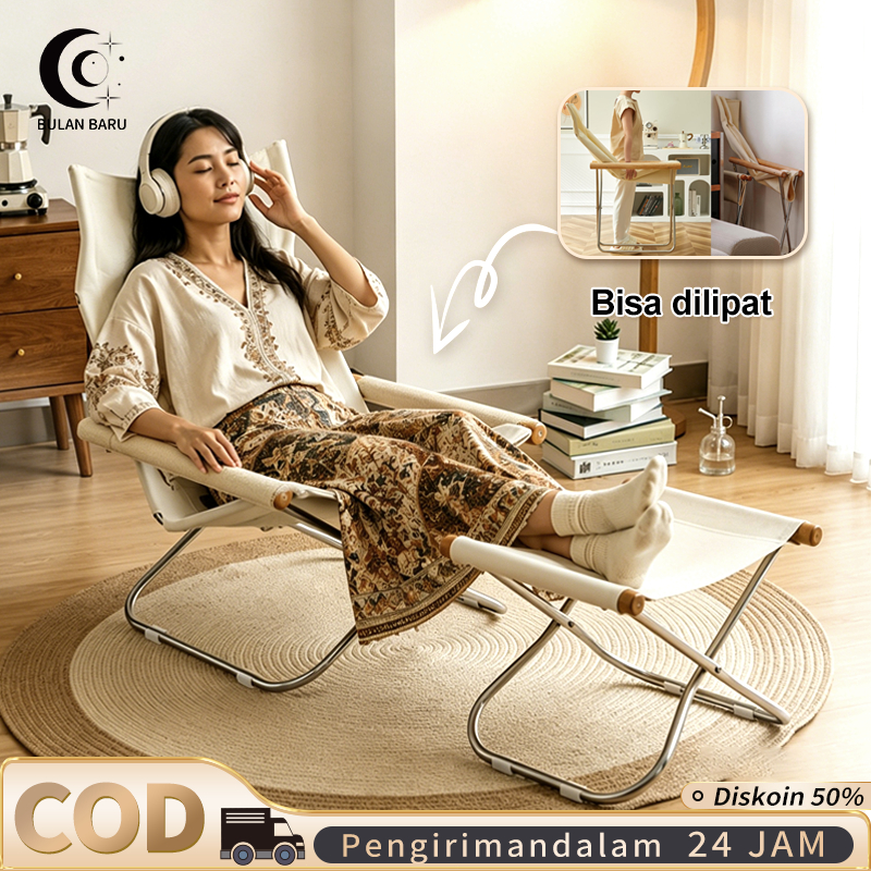 COD Kursi Malas Kursi Santai Ranjang Kursi Tidur Tempat Tidur Lipat Kursi Lipat Kantor Kasur Lipat