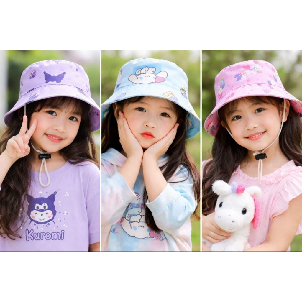 Topi Backet Anak Lucu Motif Karakter Topi Bayi