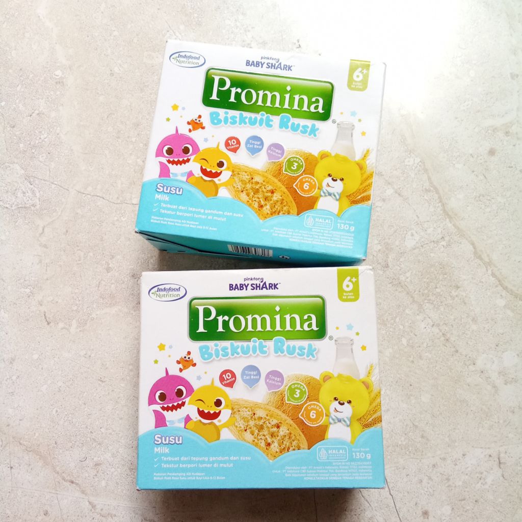 Promina Biskuit Rusk Susu 130gr - Biskuit Bayi 6+