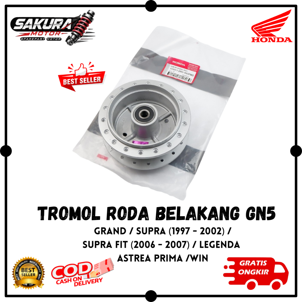 Tromol Belakang Honda Grand , Supra Lama , Supra Fit Lama - GN5