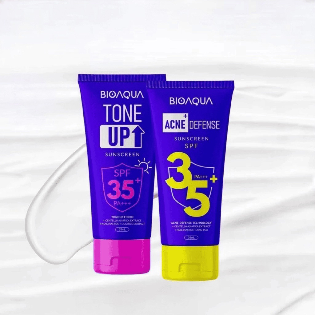 Bioaqua sunscreen tone up spf 35 - bioaqua sunscreen acne defense