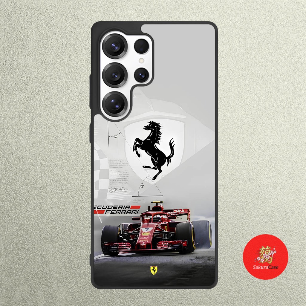 Case Samsung S26 S25 S24 S23 S22 S21 S20 S10 S9 Ultra Plus Fe Edge Rubber Softcase FERRARI F1 Scuder