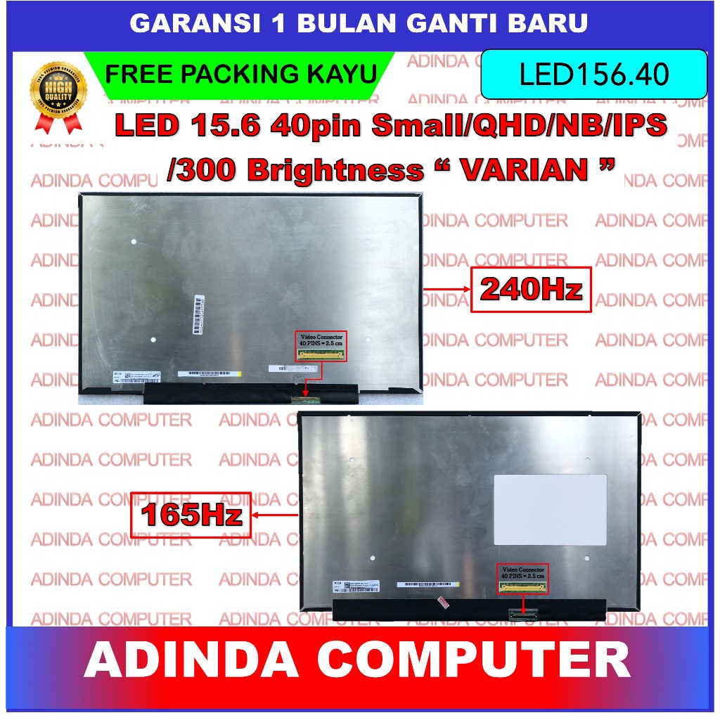 LCD LED NE156QHM-NY1 V8.0 NE156QHM-NY2 15.6 15 Inch 40 Pin 40pin Small Quad HD QHD IPS 300cd 100% RG