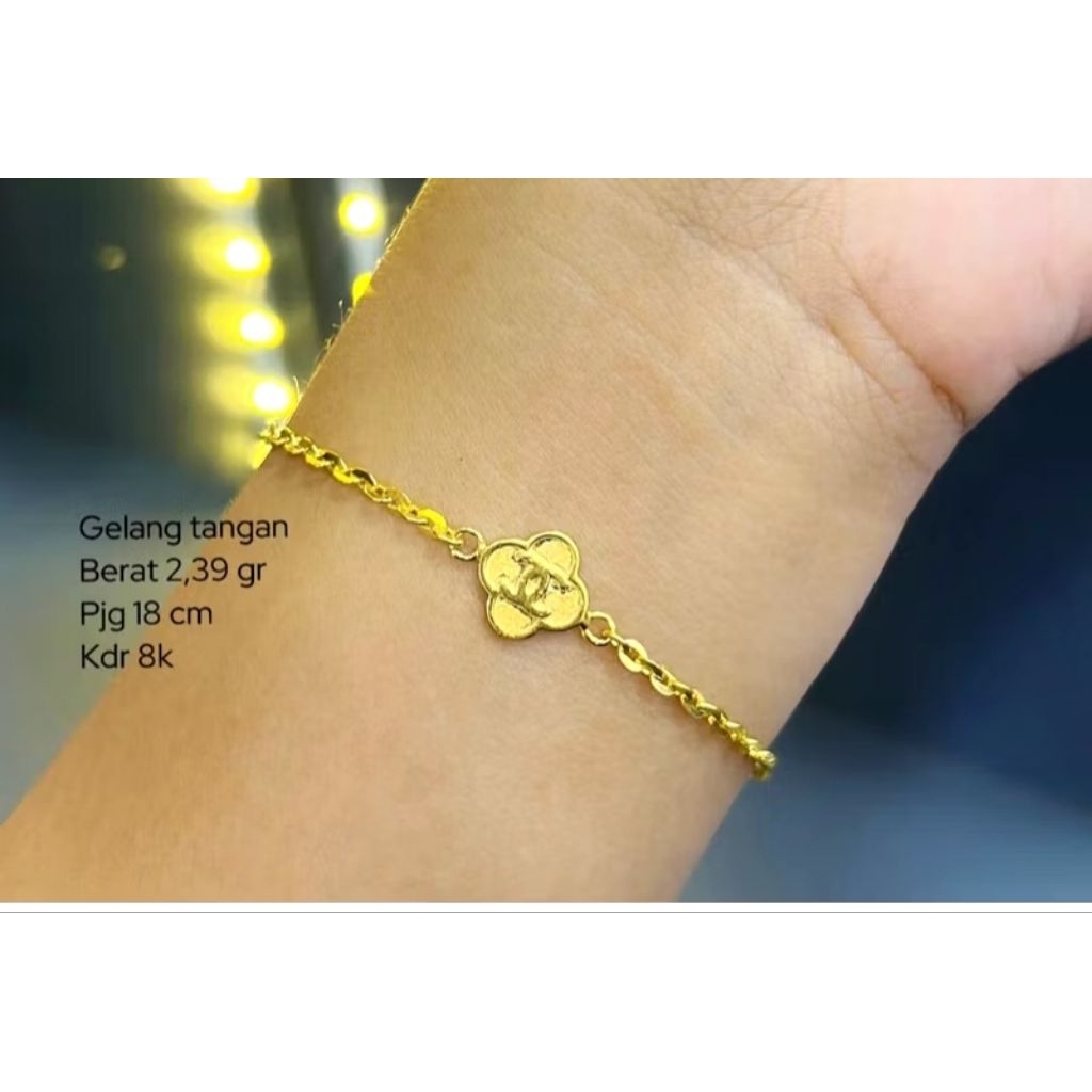 gelang emas kadar 375
