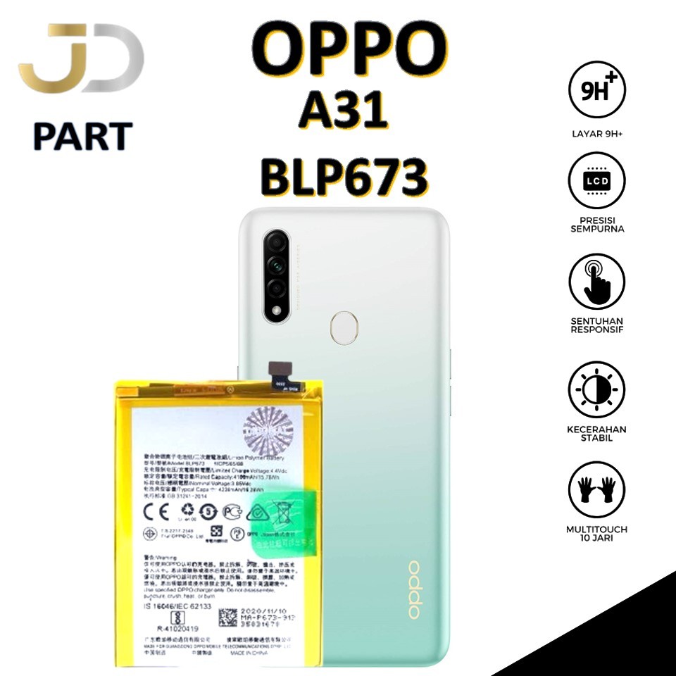 BATERAI BATRAI BATRE BATTERY OPPO A31 BLP673 ORI