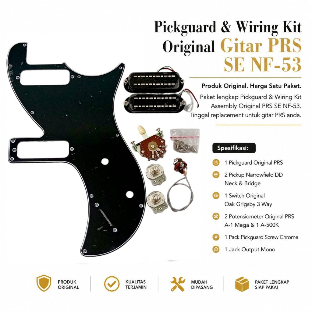 Pickguard & Wiring Kit Original Gitar PRS SE NF-53