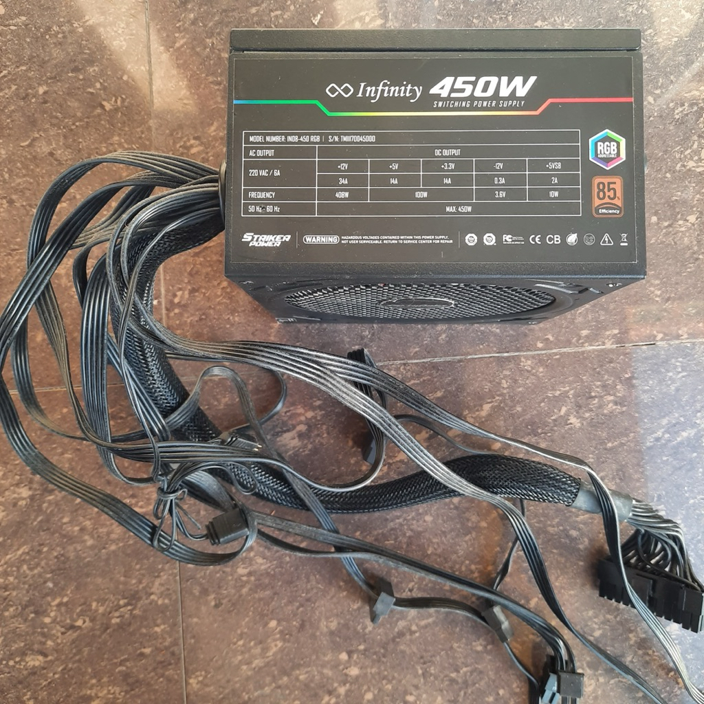 Power Supply PC INFINITY 450W - PSU PC RGB