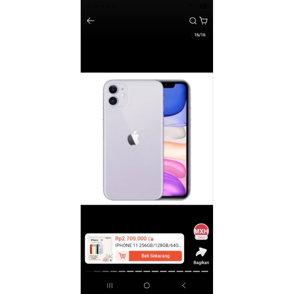 iPhone 11 Second Hand - Original, Mulus, iCloud Kosong