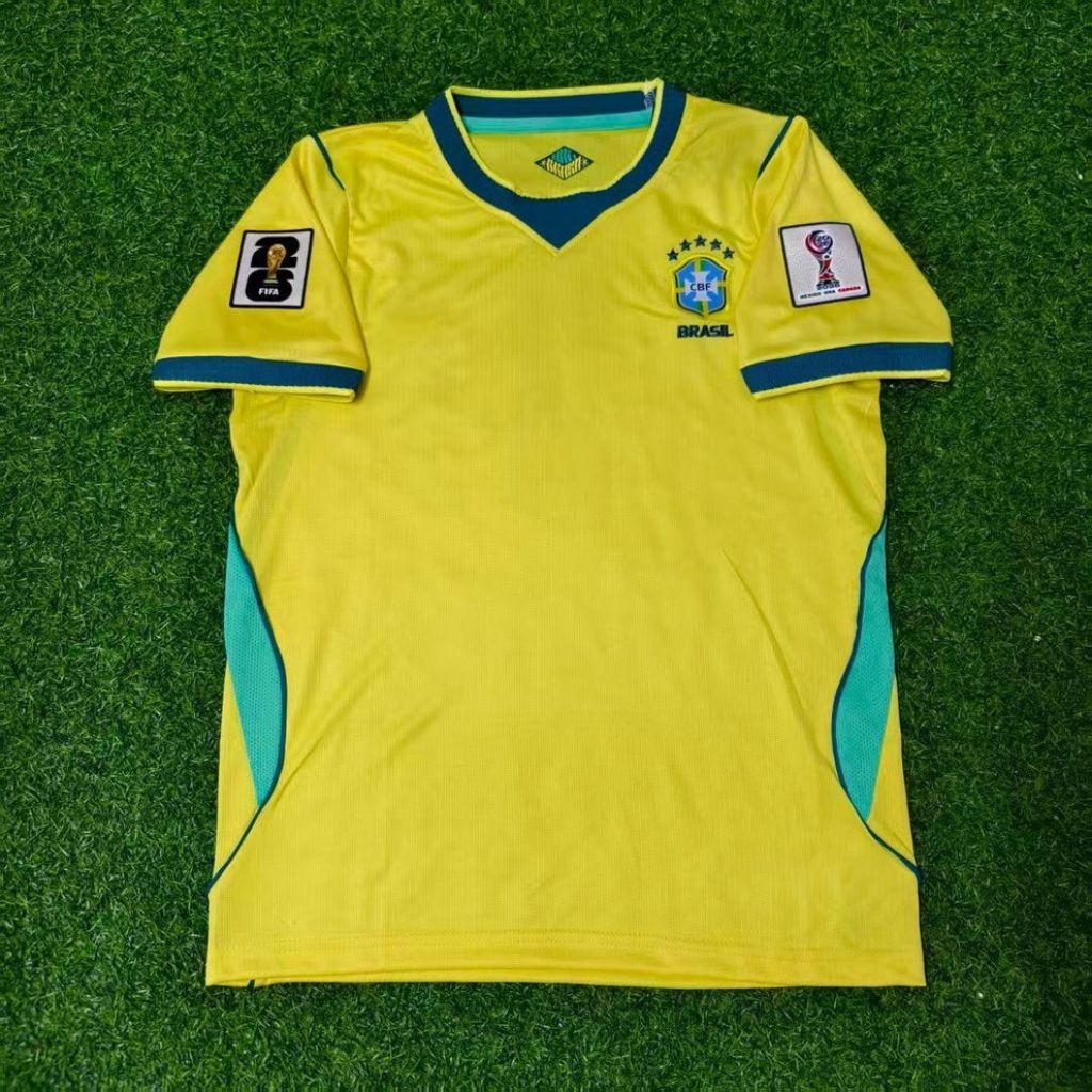 JERSEY BOLA BRAZIL HOME FULL PATCH PIALA DUNIA 2026 TOP QUALITY