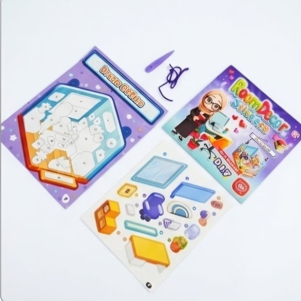 3D room panoramic sticker / stiker room decor 1 pcs / stiker tempel anak