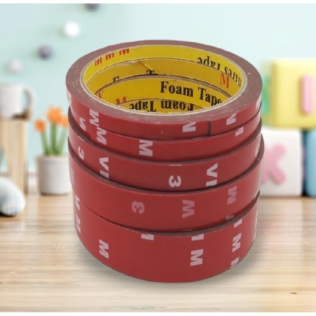 DOUBLE TAPE 3M MERAH DOUBLE TAPE lem 2 sisi