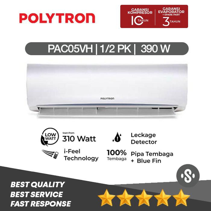 POLYTRON AC 1/2 PK AC POLYTRON PAC05VH AC POLYTRON 1/2 PK PAC 05VH DELUXE2 POLYTRON AC 0.5 PK