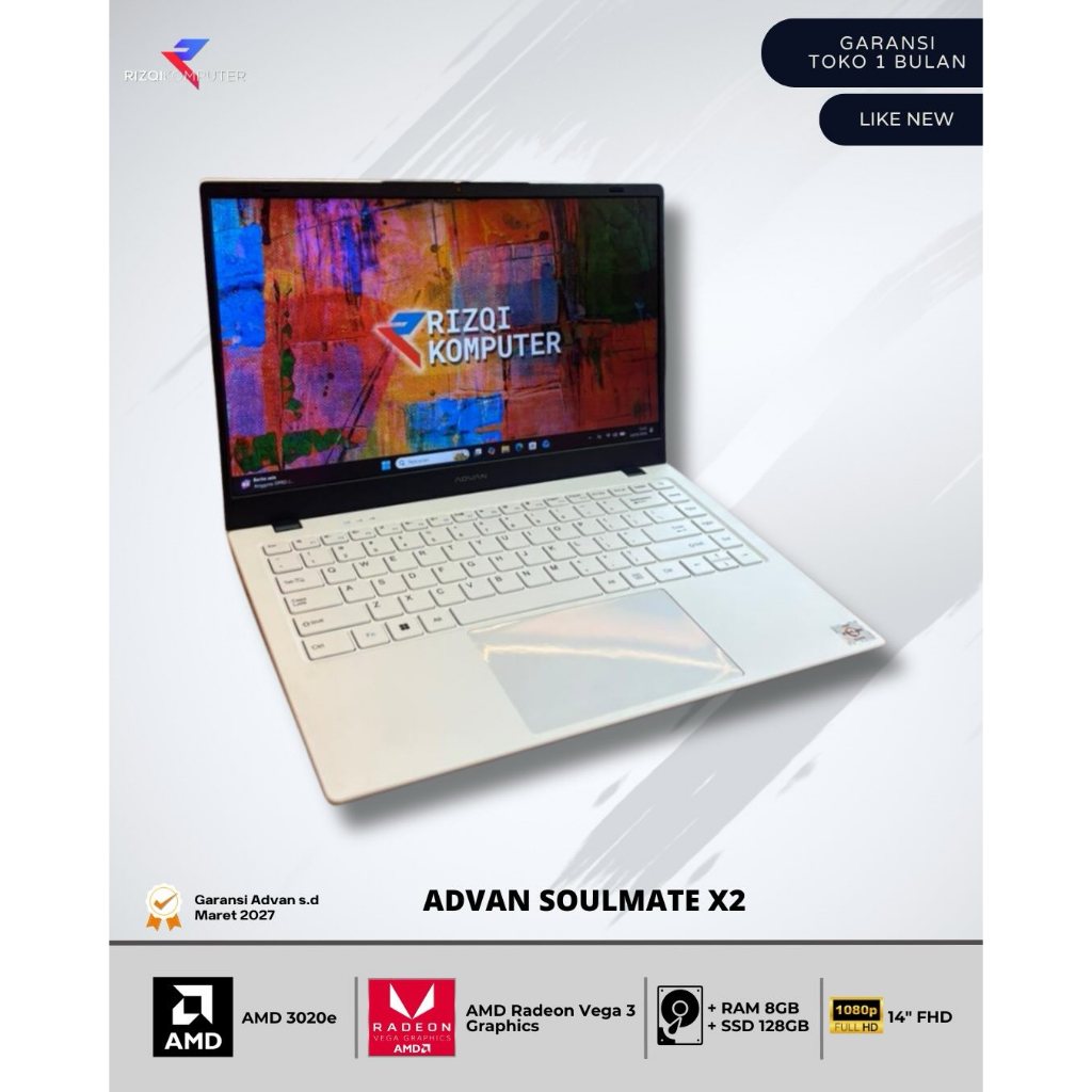 Advan Soulmate X2 AMD 3020E RAM 8GB SSD 128GB mlg