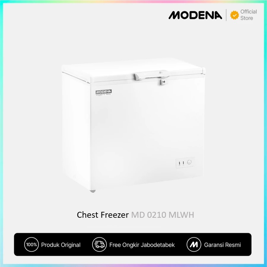 MODENA Chest Freezer MD 0210 MLWH (200 Liter) / Freezer Box Modena MD 0210 MLWH (200 Liter)
