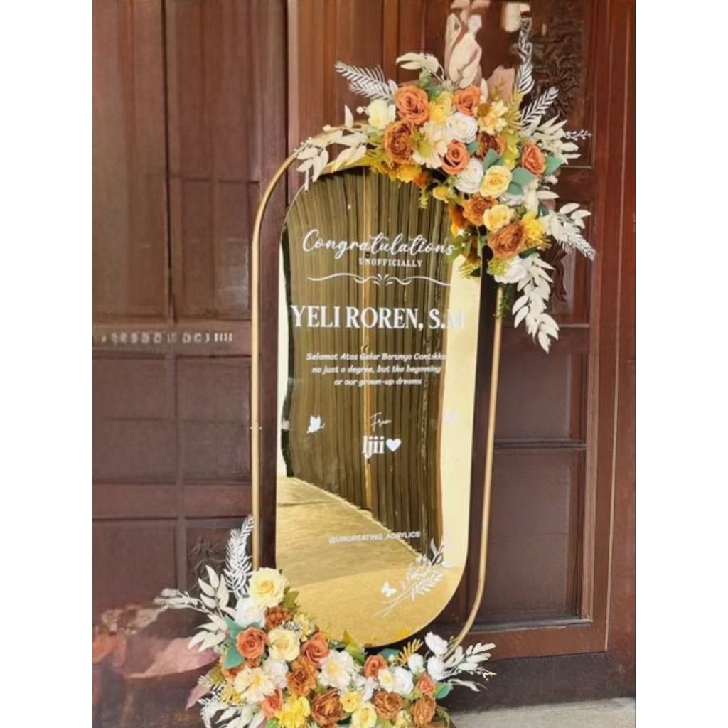 BNM AKRILIK SIGN / AKRILIK WEDDING BOARD WELCOME SIGN / AKRILIK OVAL