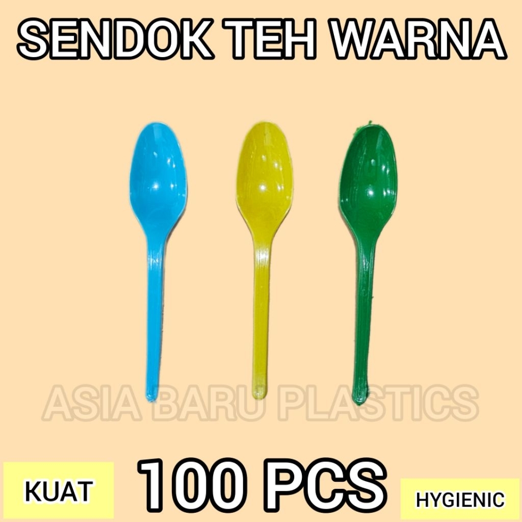 Sendok Teh Plastik Warna