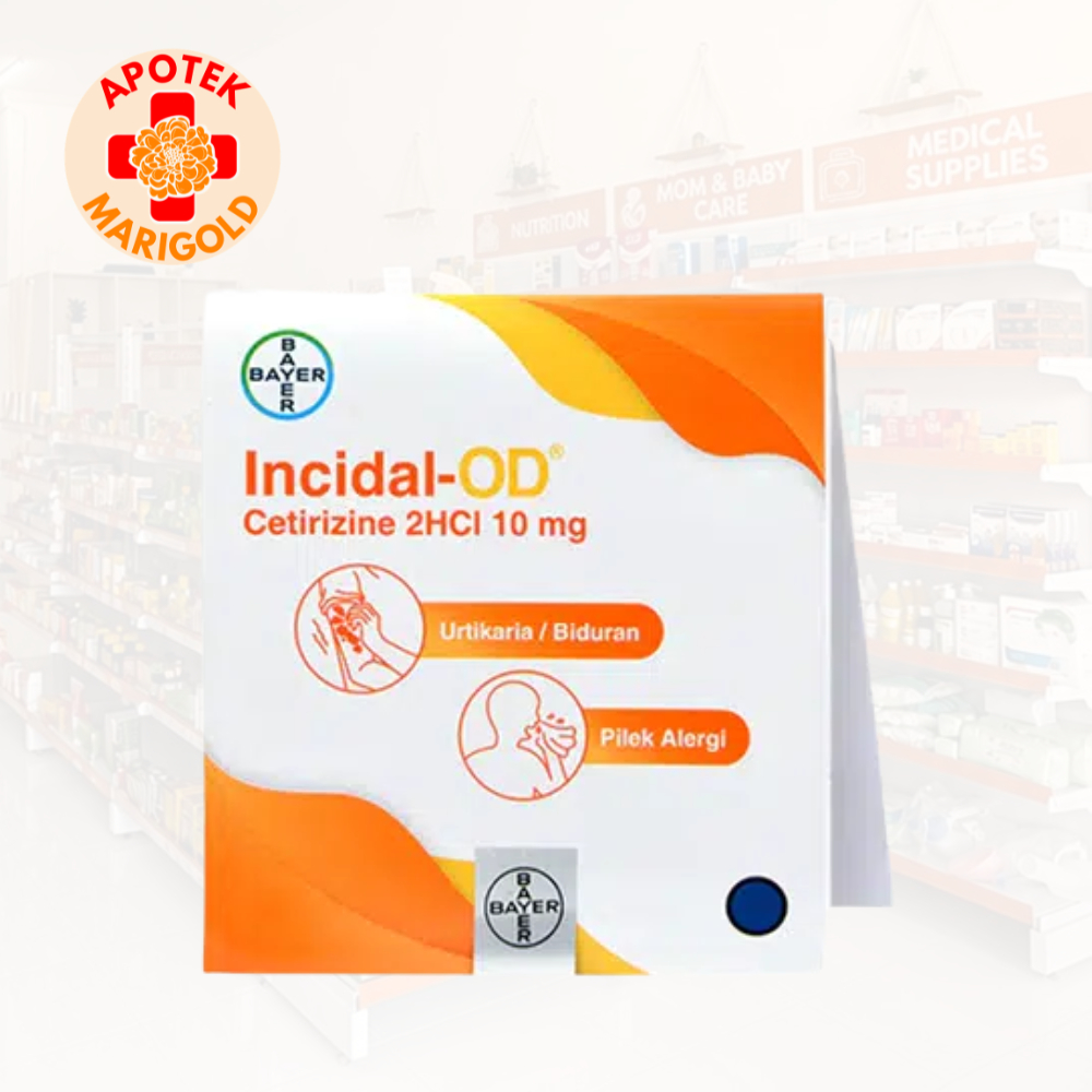 INCIDAL-OD Obat Alergi 10mg - Efektif untuk Gatal dan Alergi