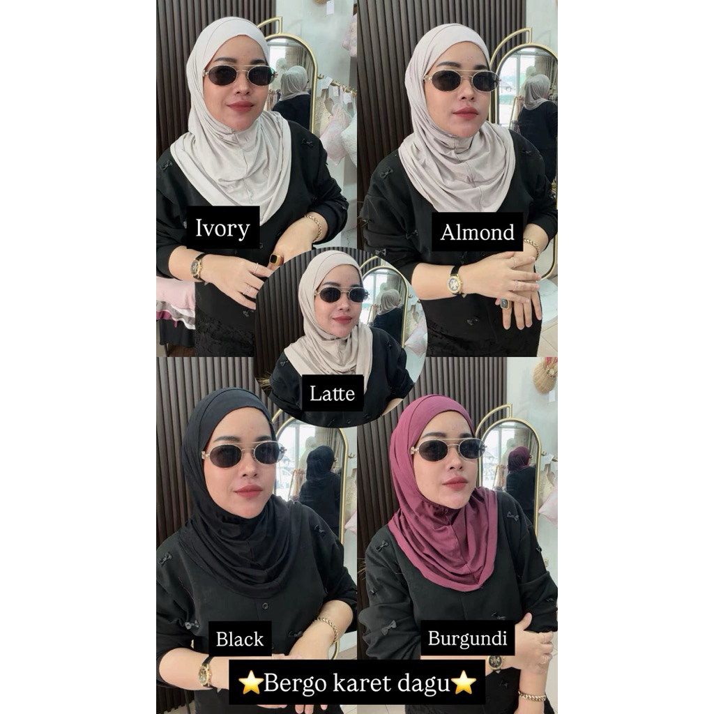 hijab instan bergo karet dagu