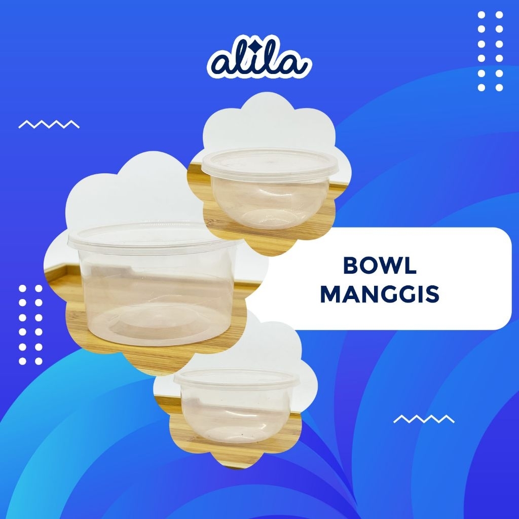 Bowl Mangkok Plastik Manggis dengan Tutup 200ml 400ml 450ml