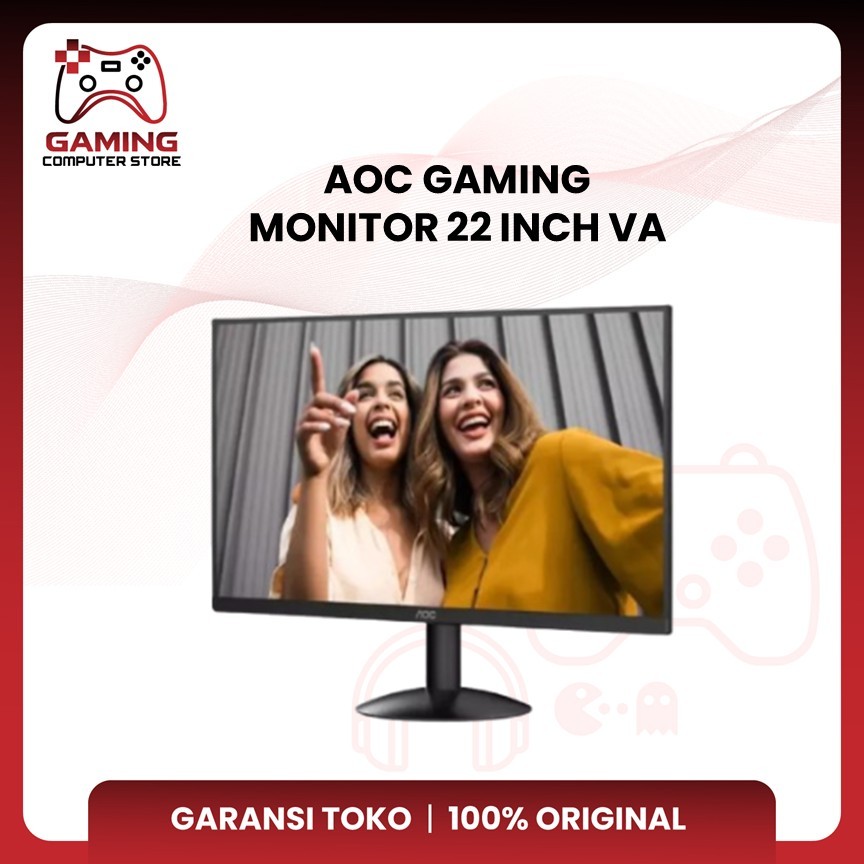 AOC GAMING MONITOR 22 INCH VA FHD 1080P 1MS 100HZ 22B30HM2