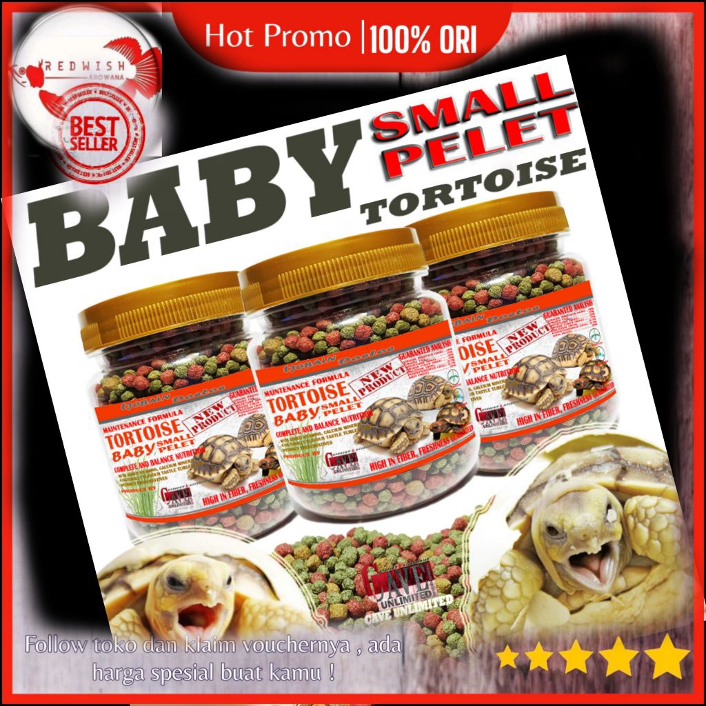 makanan pelet kura darat baby sulcata promo murah terlaris