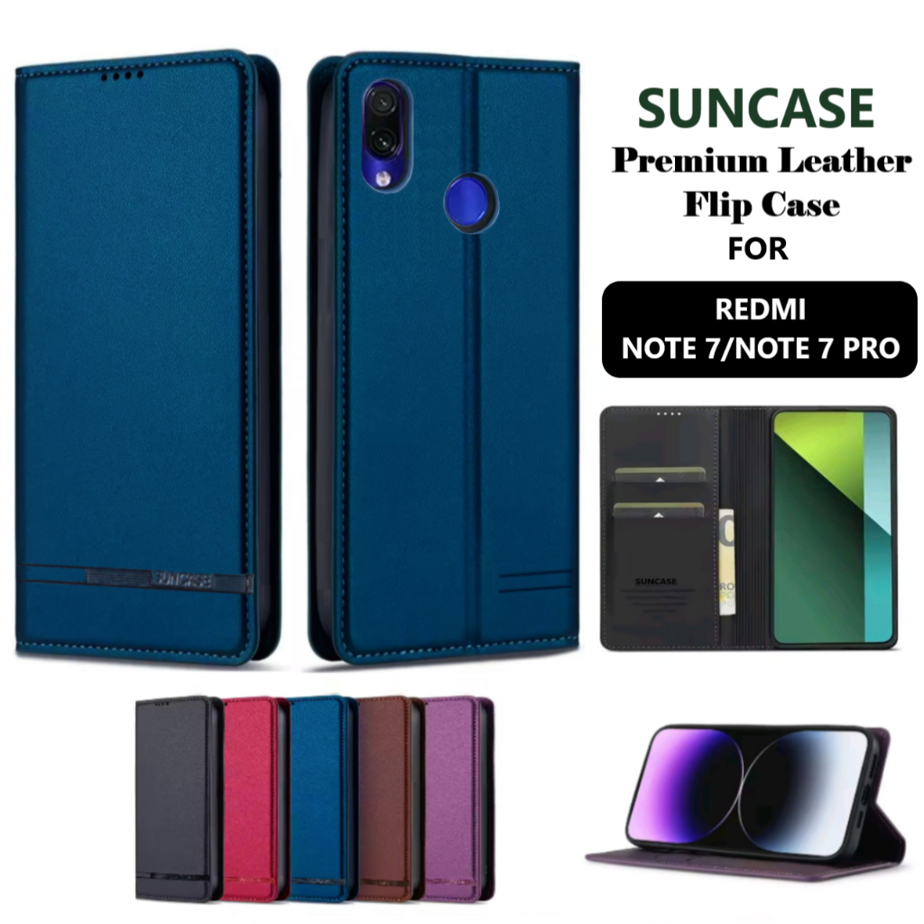 CASE FLIP WALLET for XIAOMI REDMI NOTE 7 / REDMI NOTE 7 PRO Premium FLIP CASE Casing KULIT PELINDUNG