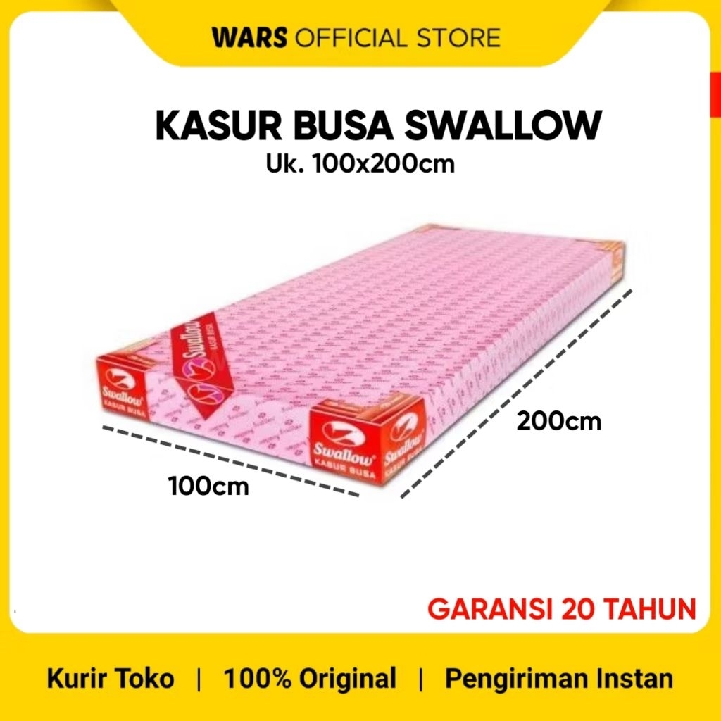 [200x100x15] Kasur Busa Swallow Garansi 20 Tahun Anti Kempes Bandung